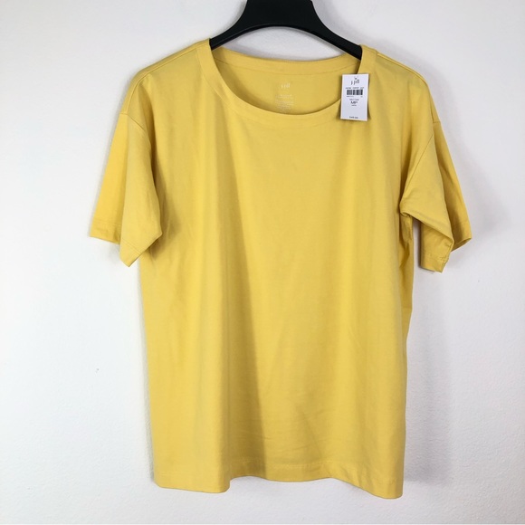 J. Jill Tops J Jill Womens Medium Petite Yellow Luxe Supima Elbow